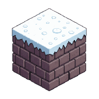 cube block snow white top grass sides frozen