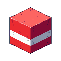 cube block tnt red white band explosive block