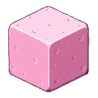 cube block wool pink dyed soft fabric