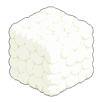 cube block wool white soft fluffy fabric