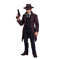 Detective Noir — free pixel art sprite from Character Set