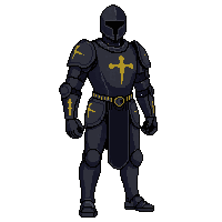 Knight Black — free pixel art sprite from the Character Set collection, transparent PNG