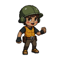 miner with helmet