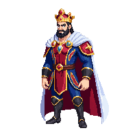 Royal King — free pixel art sprite from the Character Set collection, transparent PNG