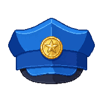 Blue Police Cap — free pixel art sprite from Clothing Gear