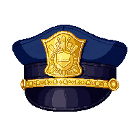 Golden Police Cap — free pixel art sprite from Clothing Gear