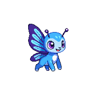 Butterfly Blue — free pixel art sprite from Cute Creatures