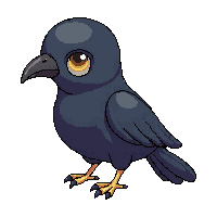 Crow — free pixel art sprite from Cute Creatures