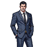 cyberpunk corpo executive suit implants sleek