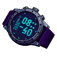 cyberpunk holo watch wrist display data