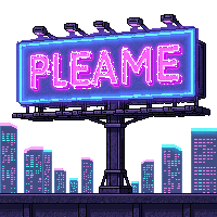 cyberpunk holographic billboard advertisement