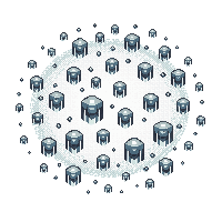 cyberpunk nano swarm tiny robots cloud silver