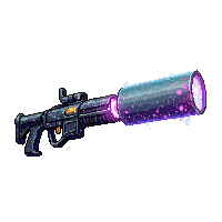 cyberpunk plasma rifle heavy glowing barrel