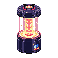 cyberpunk power cell battery glowing energy