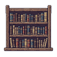 Dungeon Bookshelf Dusty Scrolls Tomes Hidden — free pixel art sprite from Dungeon Crawler