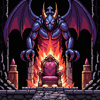 Dungeon Boss Dragon Large Fire Throne Room — free pixel art sprite from Dungeon Crawler