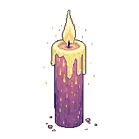 dungeon candle single wax melting dripping dim