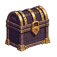 dungeon chest large ornate golden locked boss