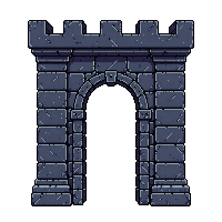 dungeon gate portcullis iron raised entry arch