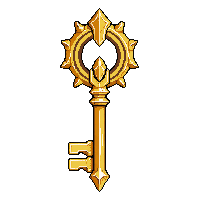 Dungeon Key Golden Boss Door Master Ornate — free pixel art sprite from the Dungeon Crawler collection, transparent PNG