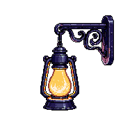 dungeon lantern iron hanging chain wall glow