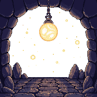 Dungeon Magic Orb Floating Light Source Hovering — free pixel art sprite from the Dungeon Crawler collection, transparent PNG