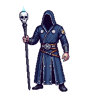 dungeon necromancer robes skull staff summon