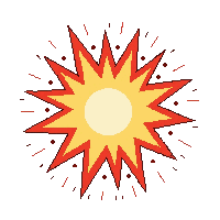 emoji explosion boom burst red orange impact
