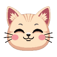 emoji face cat cute whiskers pointed ears