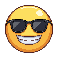 emoji face cool sunglasses confident smirk