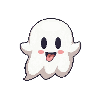 emoji face ghost white tongue out playful