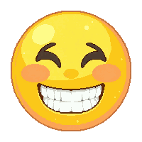 emoji face grinning wide smile teeth showing