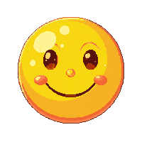 emoji face happy smiling yellow round eyes