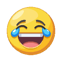 emoji face laughing tears joy yellow open mouth