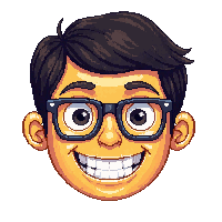 emoji face nerd glasses buck teeth smart