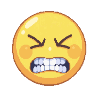 emoji face worried anxious teeth gritting sweat