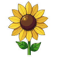 emoji flower sunflower yellow bright happy garden