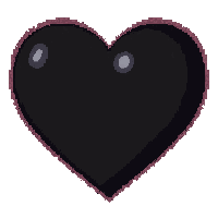emoji heart black dark heavy emo gothic