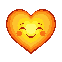 emoji heart orange warm affection glowing