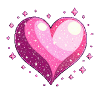 emoji heart sparkling glitter pink surrounded stars
