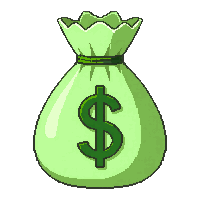 emoji money bag dollar sign green full wealth