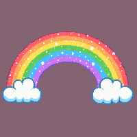 emoji rainbow arc seven colors sky after rain