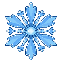 emoji snowflake detailed blue ice crystal winter