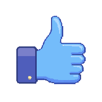 emoji thumbs up hand positive approval blue
