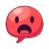 emote bubble exclamation alert surprised red