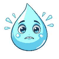 emote bubble sweat drop nervous blue anxious