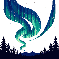 aurora borealis green purple sky magical