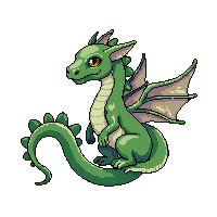 forest dragon small green leaf wings serpent