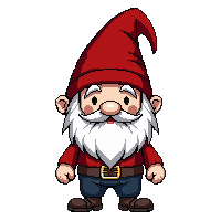 gnome small red hat garden beard friendly
