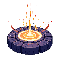 magic circle rune ground glowing activation